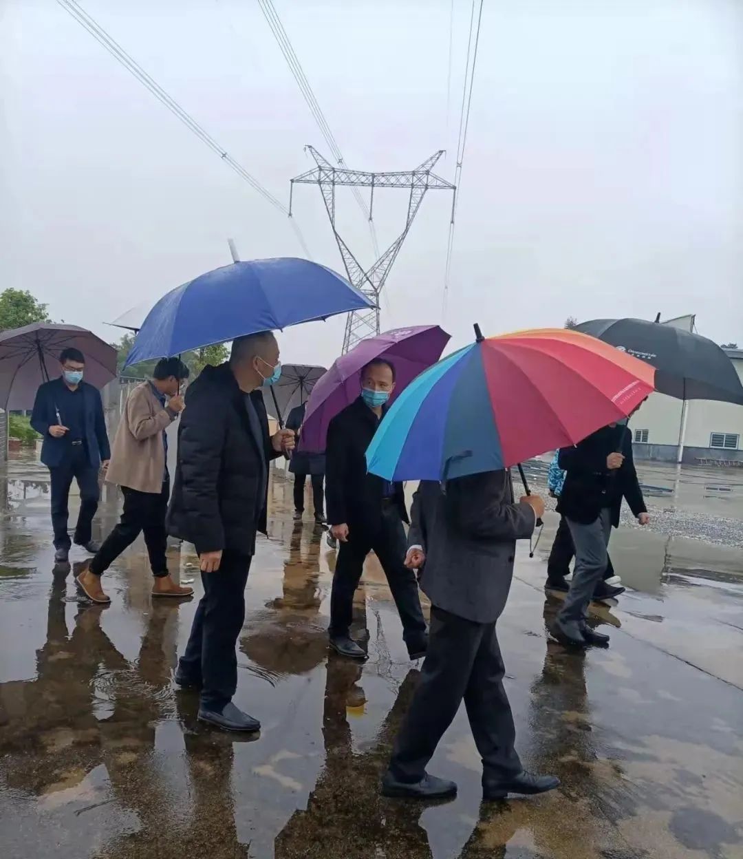 贺州市常务副市长刘洪军、钟山县程钊县长等领导一行冒雨到我司调研(图3)